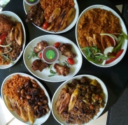 Image of various Caribbean & African dishes